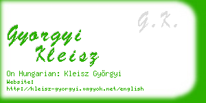 gyorgyi kleisz business card